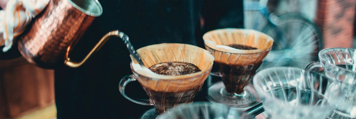 Feinster Filterkaffee mit Handfilter aufgegossen