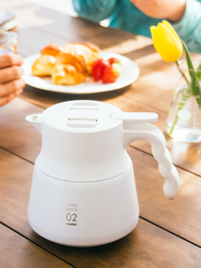 Hario - Isolierkanne weiß 02